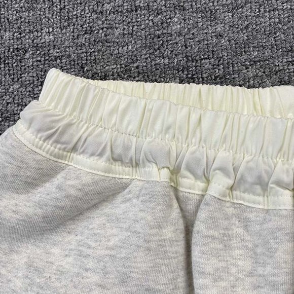 Fear Of God Fg7c Flocked Print Vintage White Drawstring Shorts - Picture 3 of 8